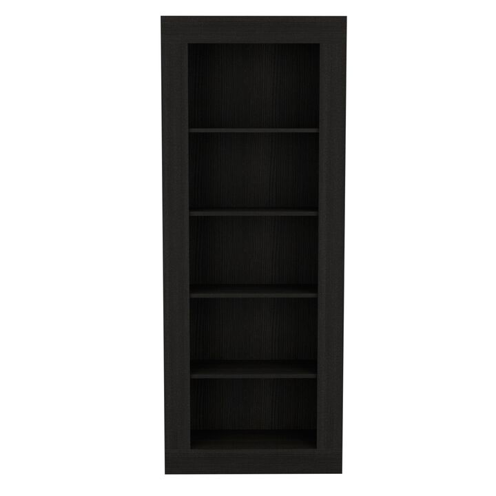 Andina Bookcase, Vertical Design, Five Shelves -Black