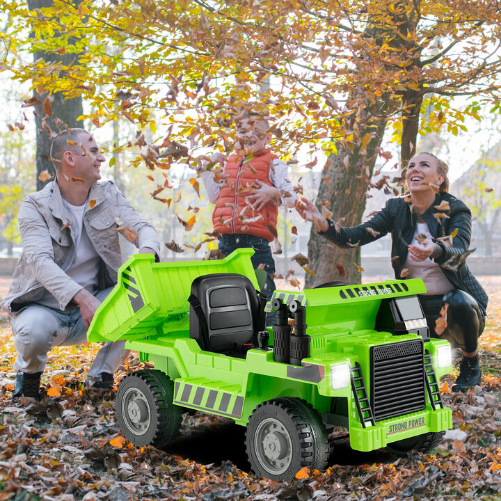Electric Kids Ride On Dump Truck with 12V Battery and Working Dump Bed