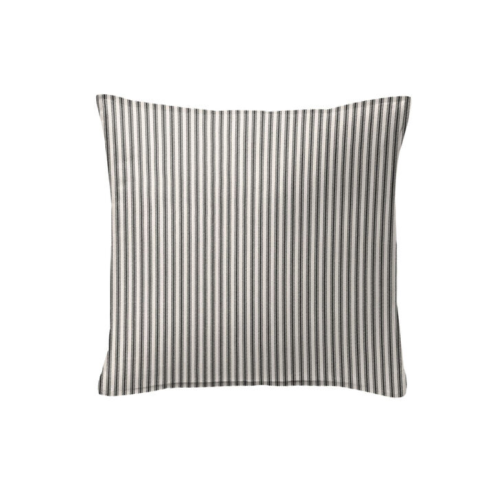 6ix Tailors Fine Linens Cruz Ticking Stripes Black/Linen Decorative Throw Pillows