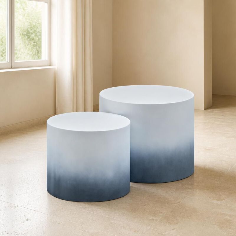 GOODSILO Set of 2 Stackable Nesting Accent Tables Versatile Multi-Use Side Coffee End Tables for Living Room Bedroom and Office image number 2