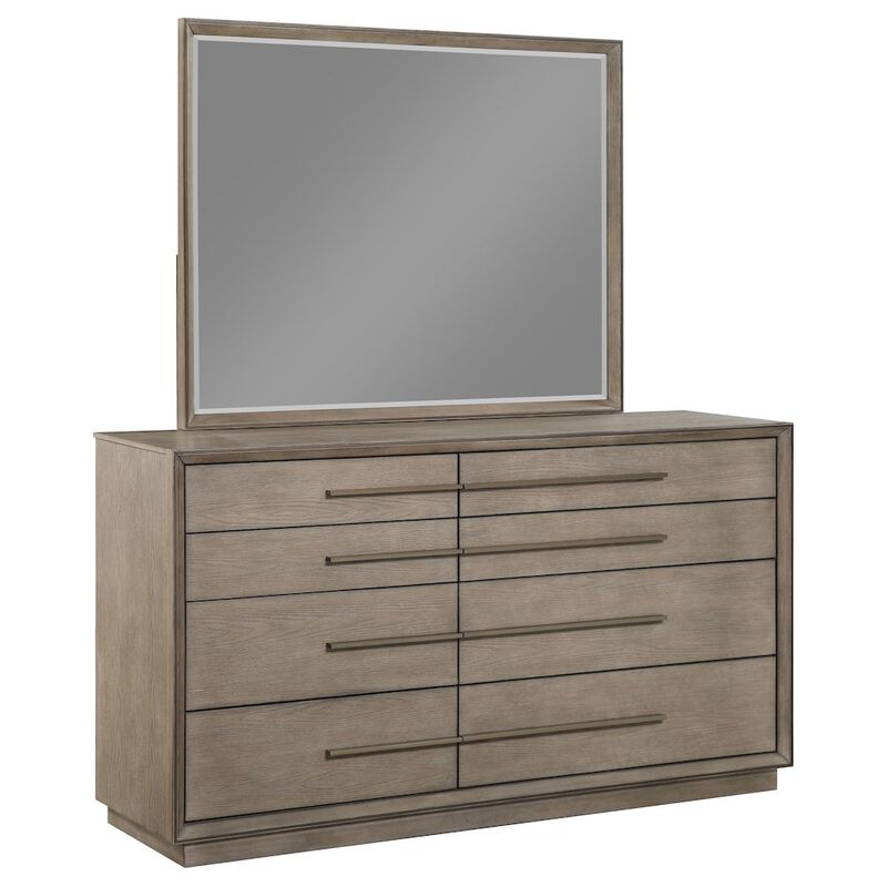 Coaster Co. of America Durango 8-drawer Dresser and Mirror Washed Oak image number 0