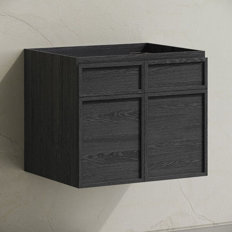 St. Tropez 24" Wall-Mounted Bathroom Vanity Cabinet without Top in Black Oak image number 2
