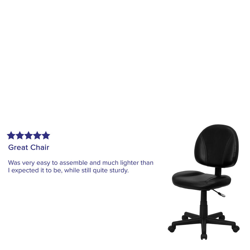 Ronald Mid-Back LeatherSoft Swivel Ergonomic Task Office Chair with Back Depth Adjustment image number 4