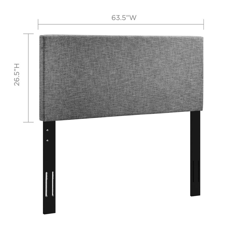 Modway - Taylor Full / Queen Upholstered Linen Fabric Headboard image number 3
