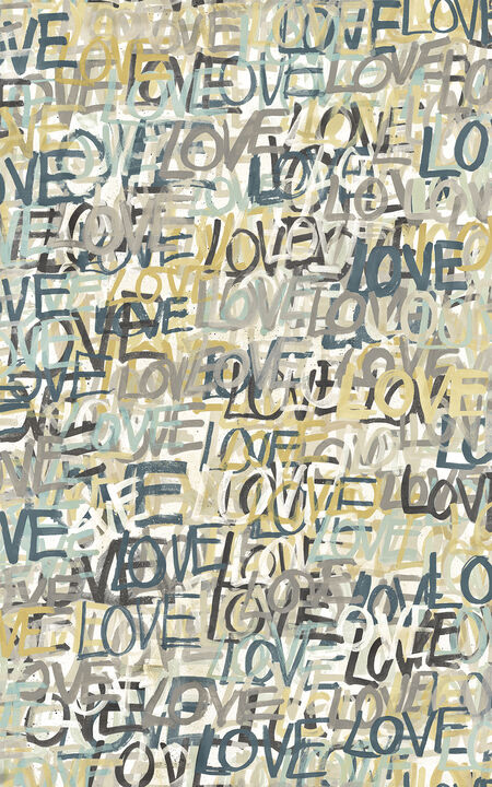 Indio Neutral Love Scribble Wallpaper