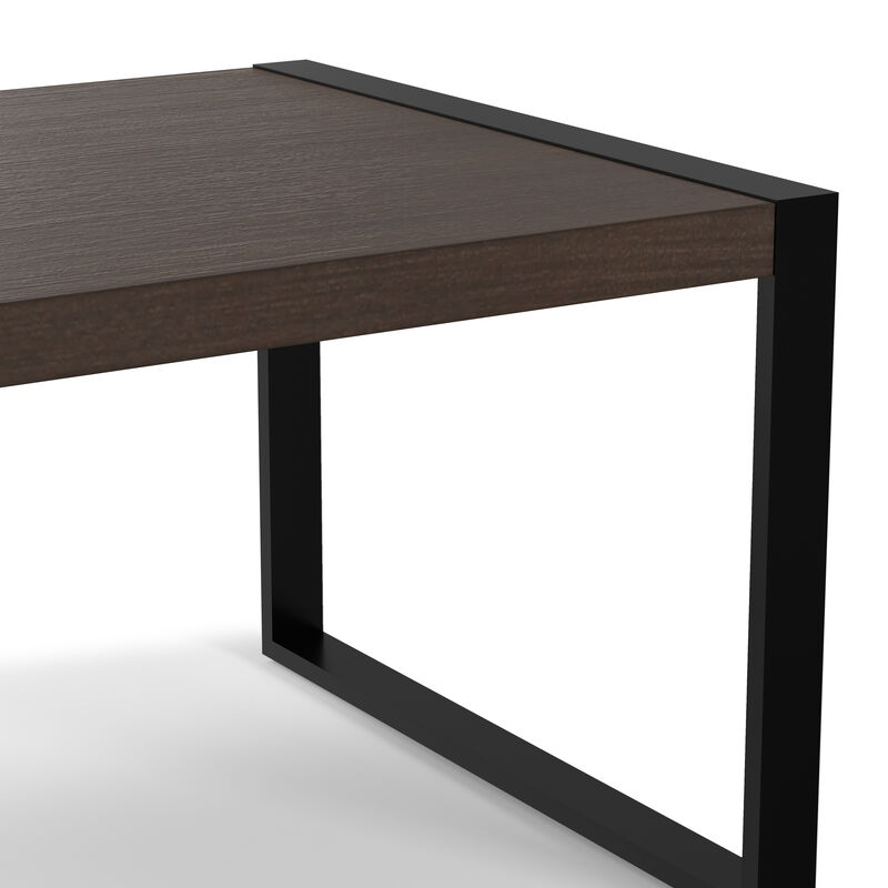 McKenzie 66 inch x 40 inch Rectangle Modern Industrial Dining Table in Smoky Grey image number 5