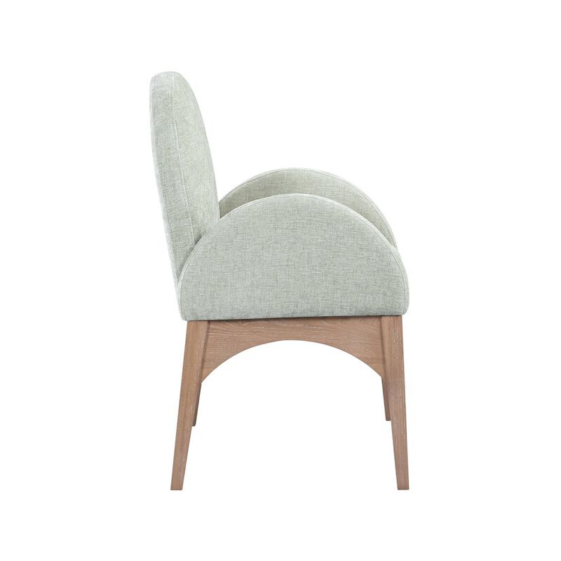 Meridian Furniture Waldorf Mint Chenille Fabric Dining Chair