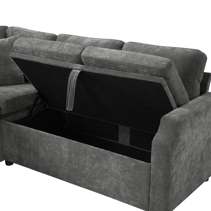 Merax Sectional Sofa Bed L-shaped Sectional