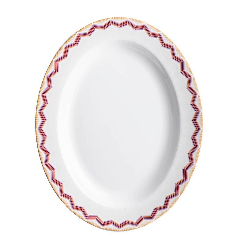 Oval Dish ZIG ZAG JARRIS 156, diam. 14.17" image number 0
