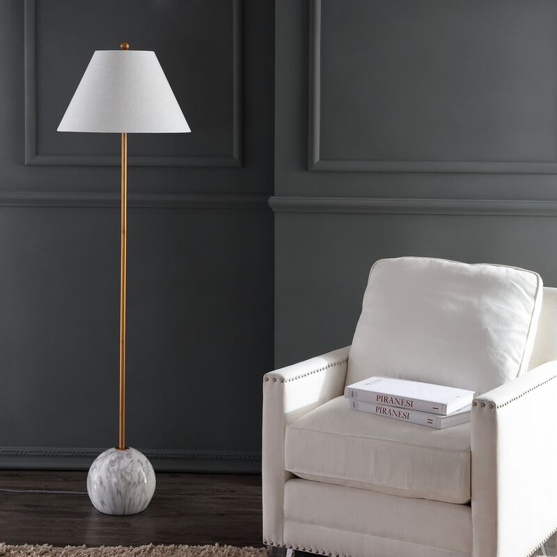 Miami Minimalist Resin/Metal LED Floor Lamp