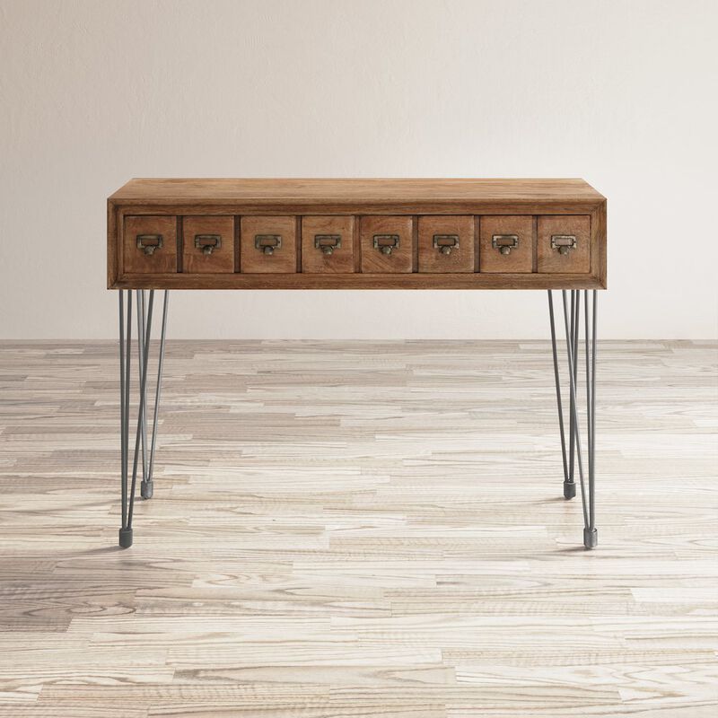 Jofran American Vintage Solid Wood Sofa Table with Apothecary Drawers