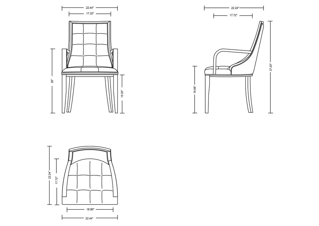 Fifth Avenue Dining Armchair in Cream