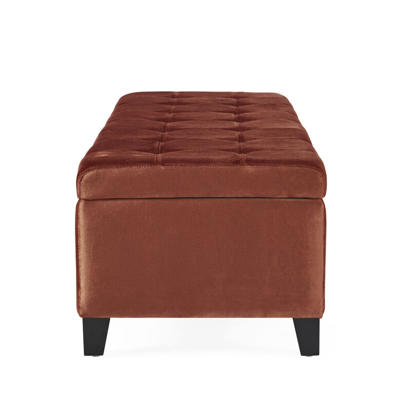 Merax Storage Ottoman,Rectangular Ottoman Bench,Upholstered Storage Bench image number 8