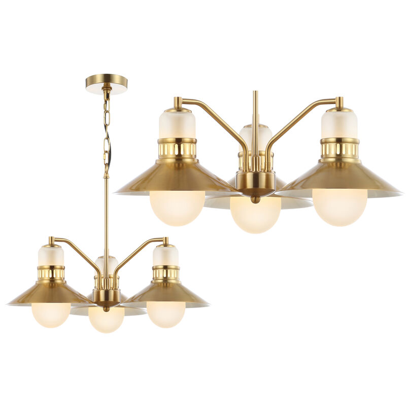 Colin Adjustable Iron/Glass Retro Hurricane LED Pendant image number 5