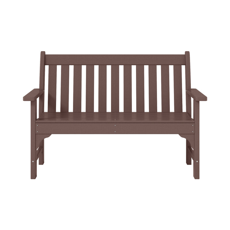 WestinTrends Outdoor 2-Person All-Weather HDPE Front Porch Garden Bench