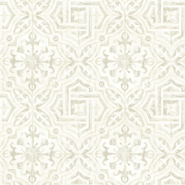 Sonoma Cream Spanish Tile Wallpaper (Set of 2)