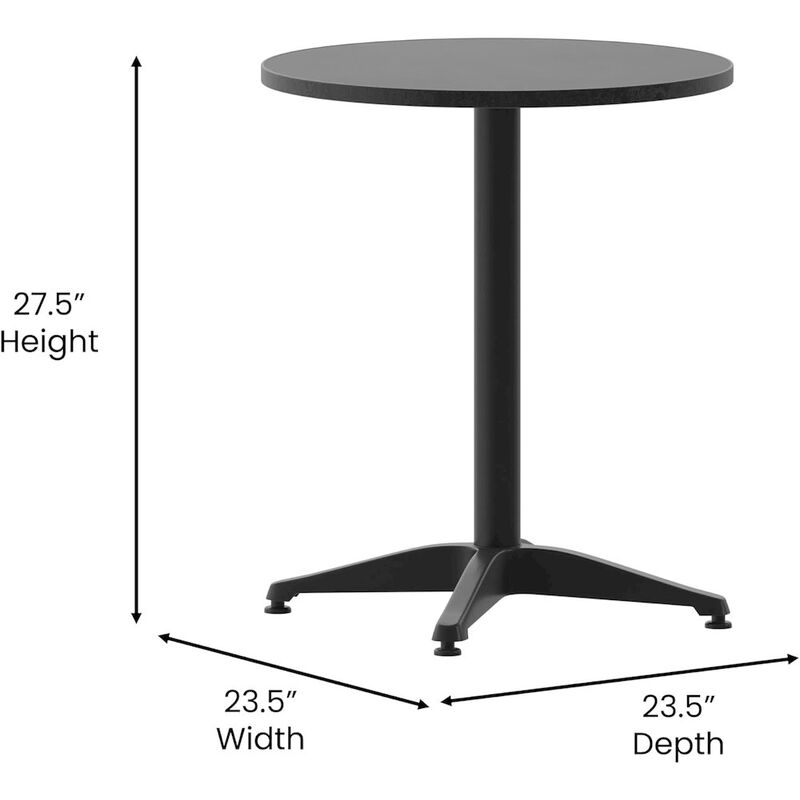 Flash Furniture Round Patio Table for Restaurants, Banquet Halls and Dining Room