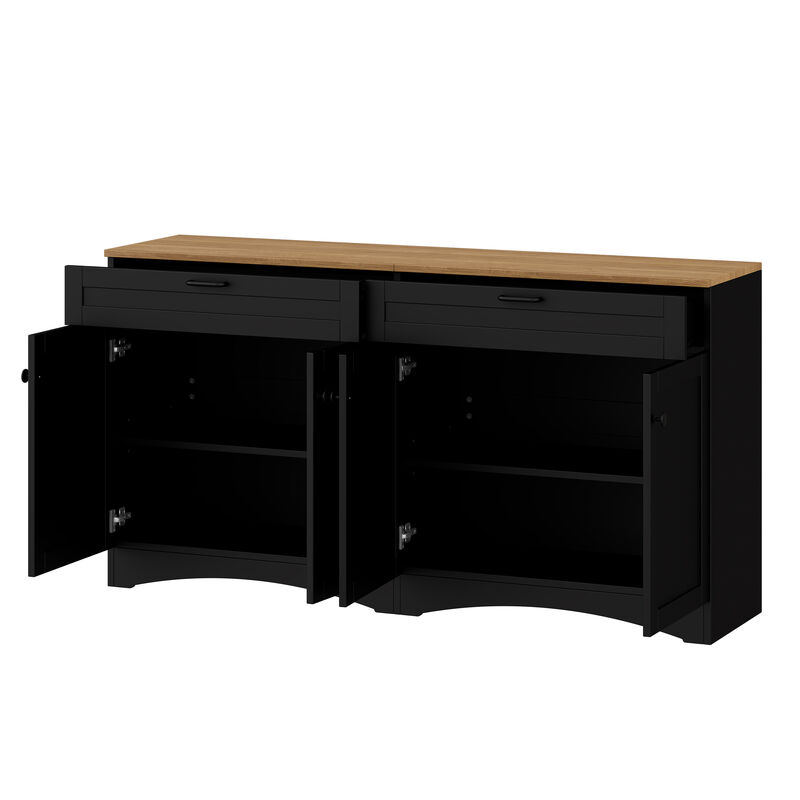 Merax Farmhouse TV Stand with 2 Drawers for TVs Up to 70"