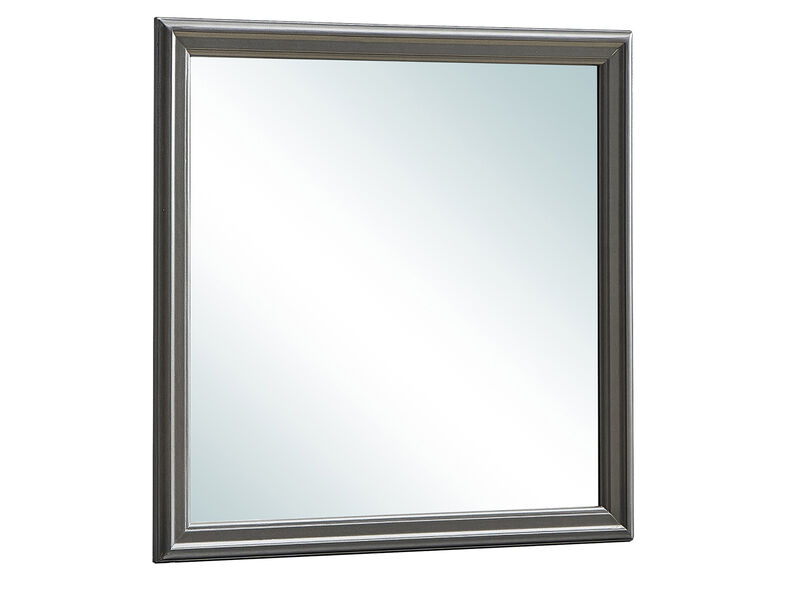 Lorana 38 in. x 38 in. Modern Square Framed Dresser Mirror