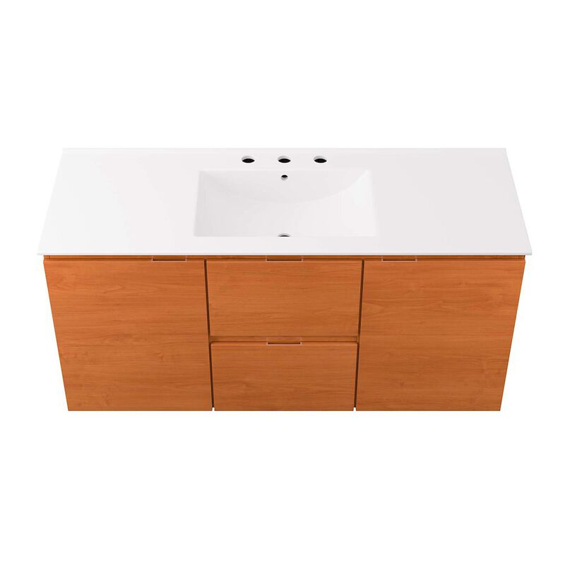 Scenic 48" Wall-Mount Bathroom Vanity image number 4