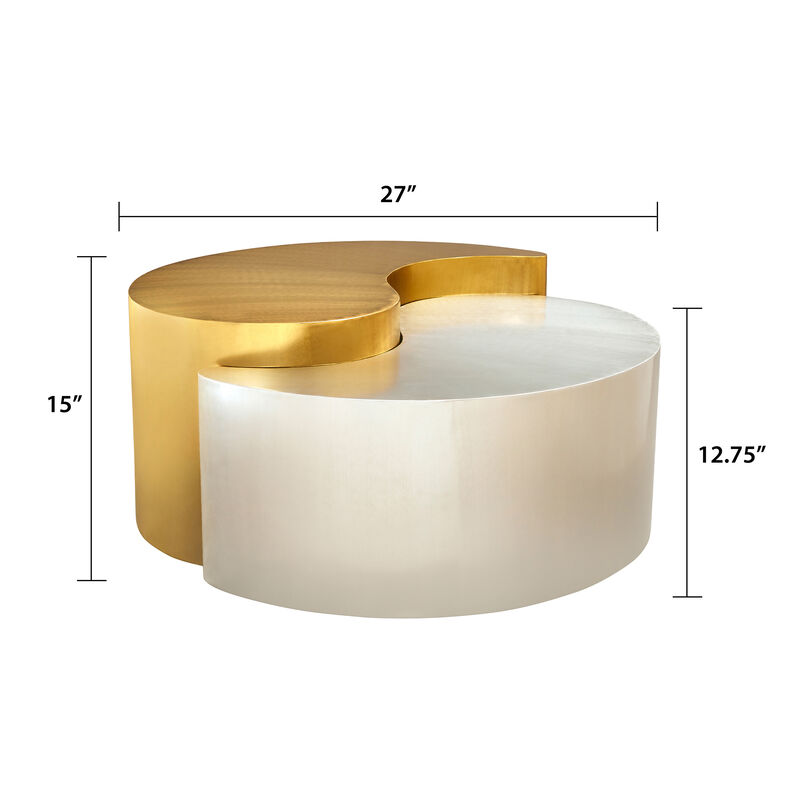 Zenavique Black & Gold Yin-Yang Coffee Table image number 5