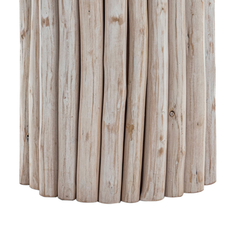 Raveliqua White Wood-Stick End Table image number 3
