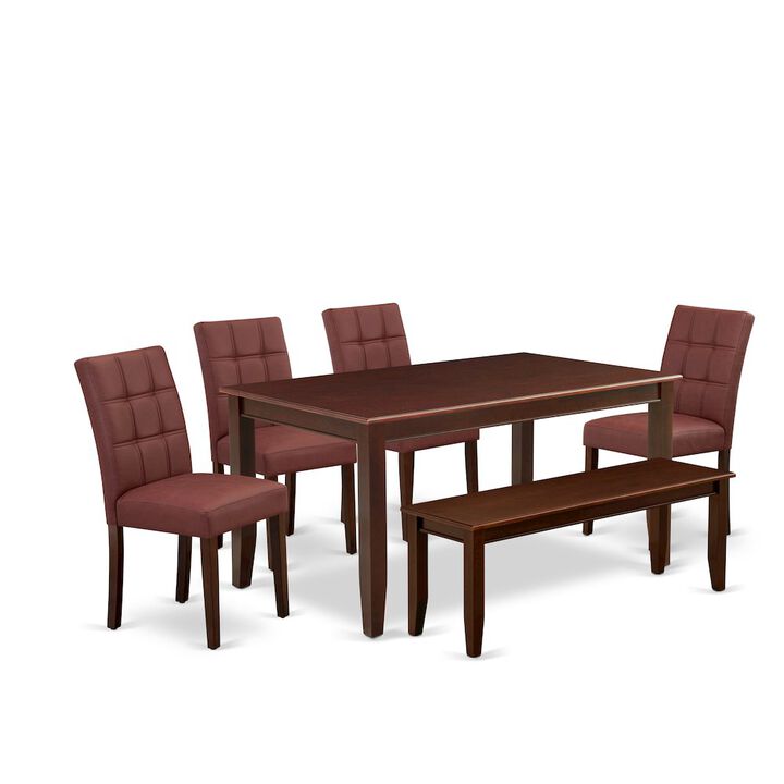 6 Piece Dining Room Set contain A Wood Table