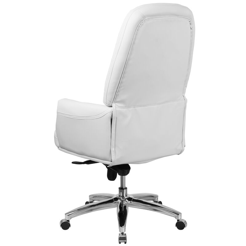 Hansel High Back Traditional Tufted White LeatherSoft Multifunction Executive Swivel Ergonomic Office Chair with Arms image number 5