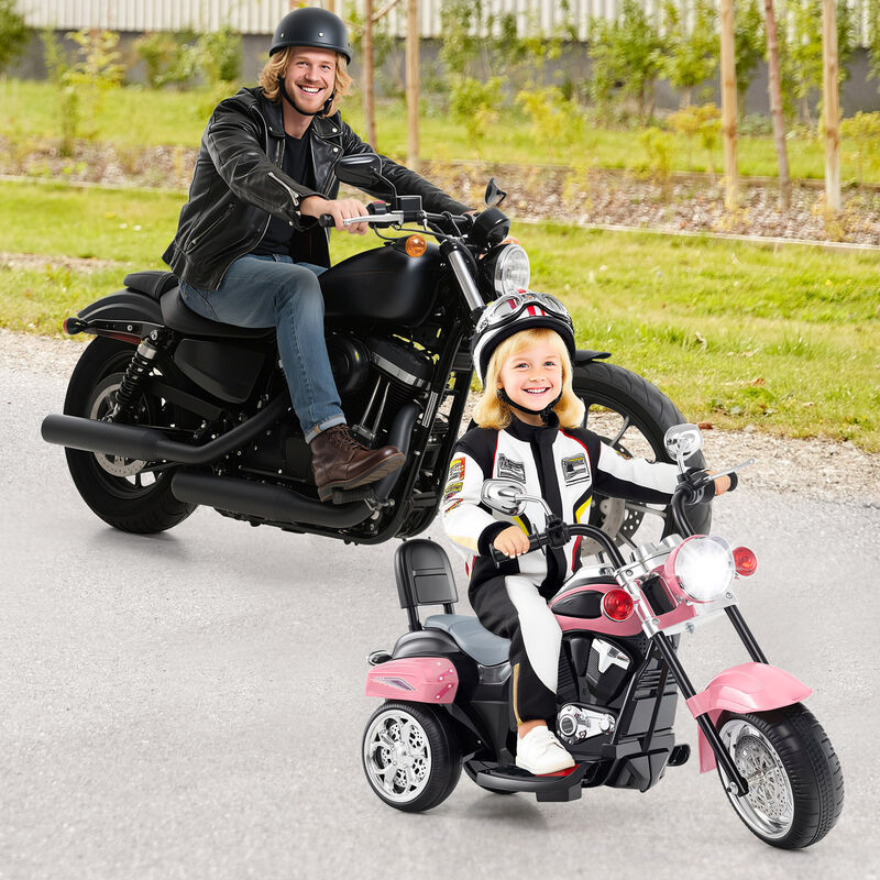 6V Toddler Electric Ride-On Bike with 3 Wheels, Horn and Front Headlight image number 3