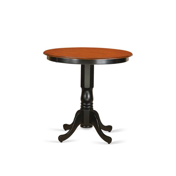 East West Furniture Jackson  Counter  Height  Table  in  black  and  Cherry  Finish