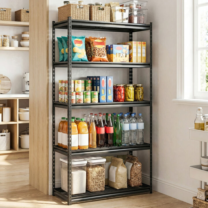 Set of 3 5-Tier Heavy-Duty Wire Shelving Unit with Adjustable Metal Racks