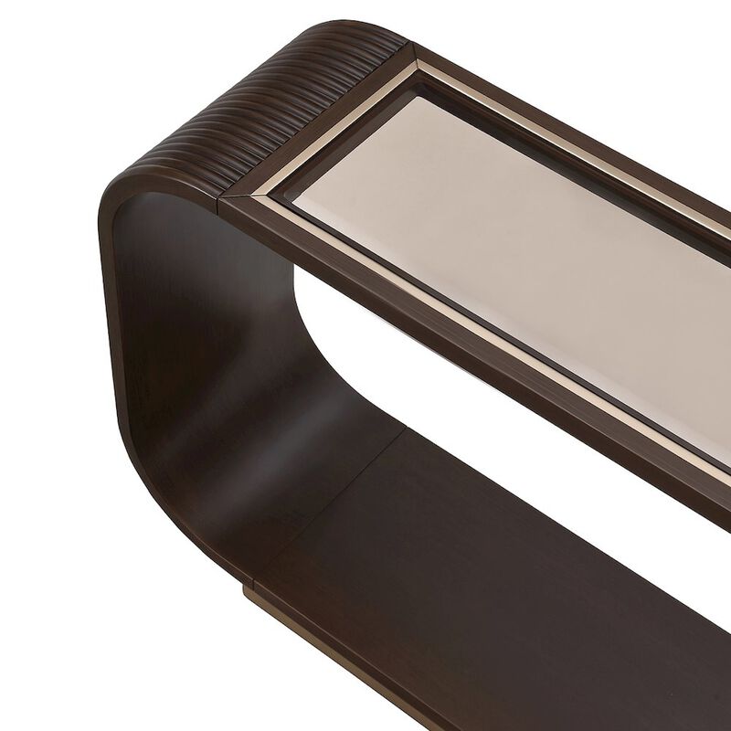 Michael Amini West Kensington Console Table - Medium Espresso