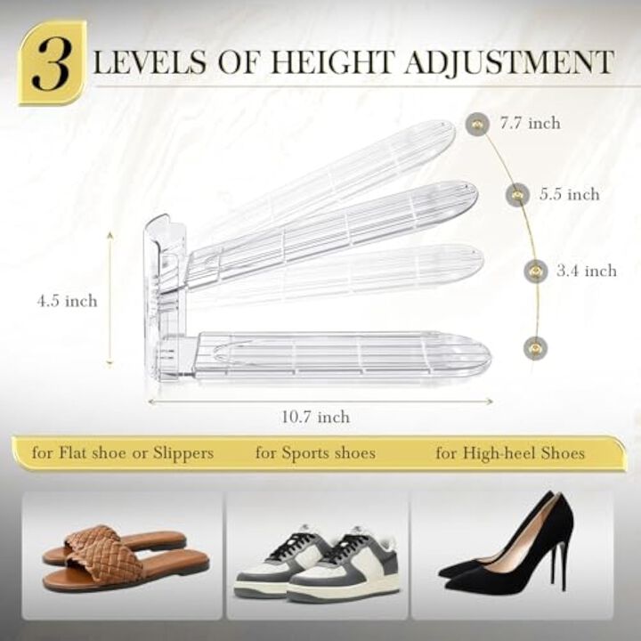 Pants Hangers With Clips,Space Saving Hanging Closet Organizer-6 Tiers Skirt Han