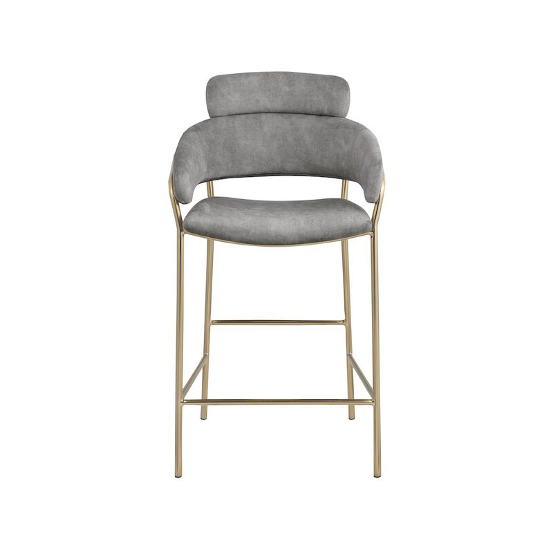 Meridian Furniture Yara Velvet Counter Stool