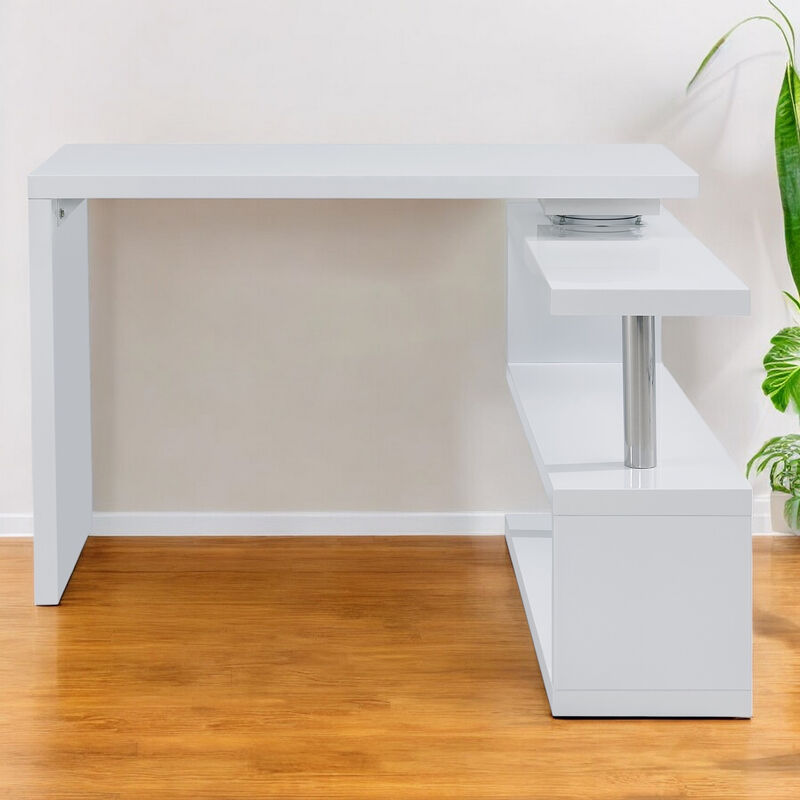 Corner Writing Desk with Storage – Functional Home Office Table