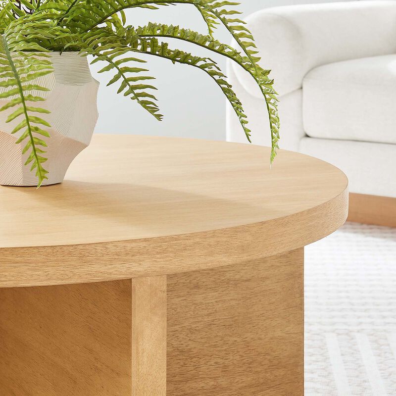 Silas Round Wood Coffee Table image number 7