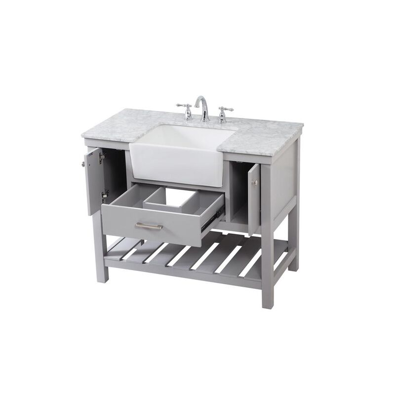 Elegant Kitchen and Bath 42 inch Single bathroom vanity in grey