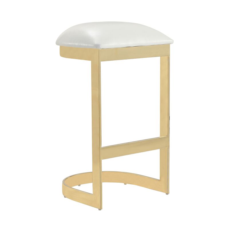 Aura White Bar Stools (Set of 2)