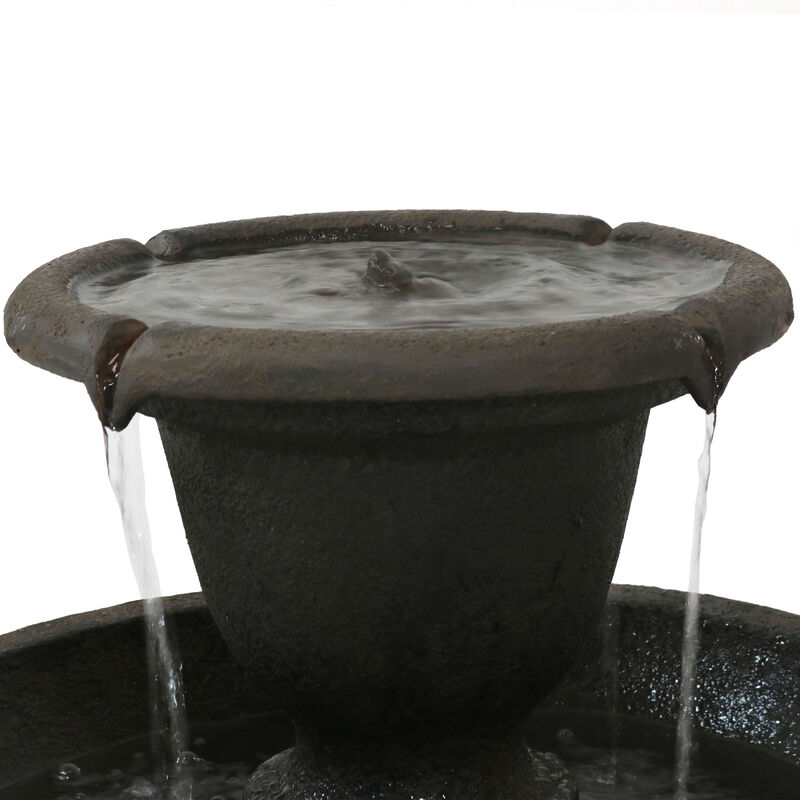 Sunnydaze Streaming Falls Polyresin Outdoor 2-Tier Water Fountain image number 3