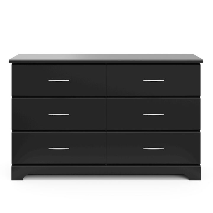 Storkcraft Brookside 6 Drawer Double Dresser (Black) – GREENGUARD Gold Certified