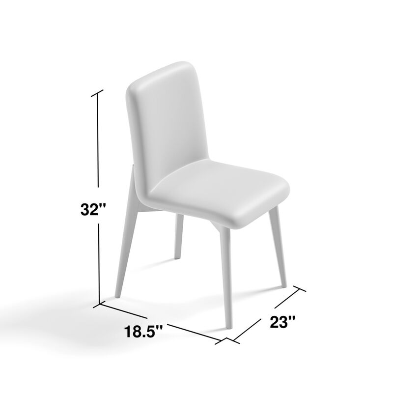 Bethea Upholstered Modern Dining Chairs with Black Leg (Set of 2)