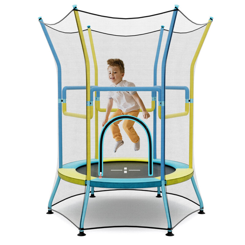 Children&rsquo;s Mini Trampoline, Enclosure Net with Foam Grip Handles image number 3