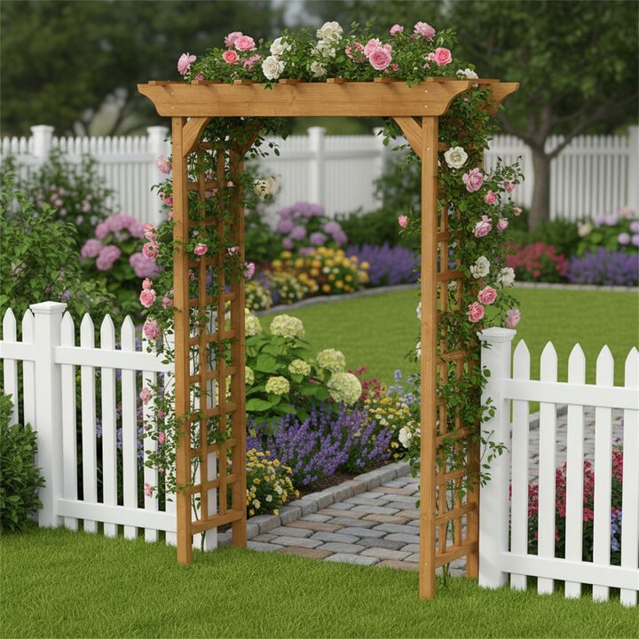 Wooden Arbor, Wedding Arch, Wood Trellis for Plant Climbing, Christmas Decor Pergola