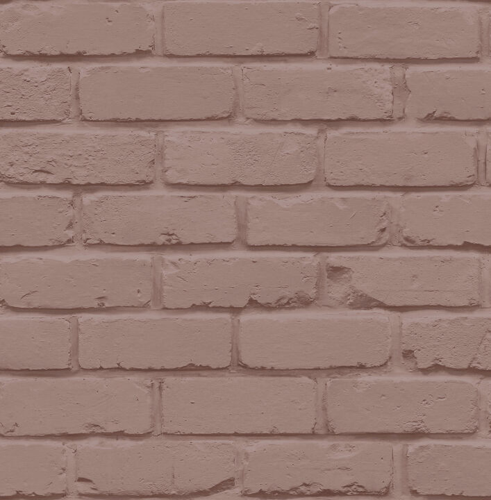 Alpin Pink Painted Brick Wallpaper