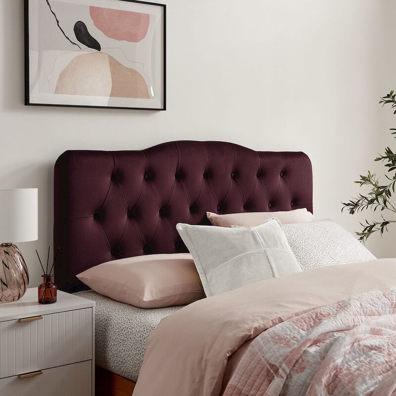 Annabel Stain-Resistant Performance Velvet Full Headboard image number 6