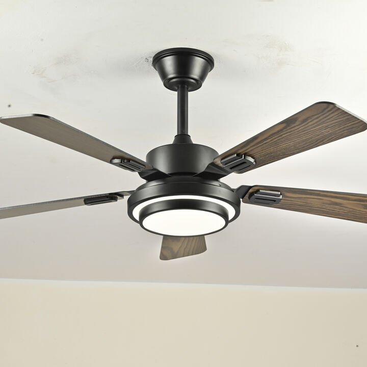 ELEMENT ACE 42 Inch Plywood Blade Ceiling Fan with Dimmable LED Light, Quiet DC Motor 6 Adjustable Speed Levels, Reversible Function for Living Room Bedroom Office Patio Indoor Use