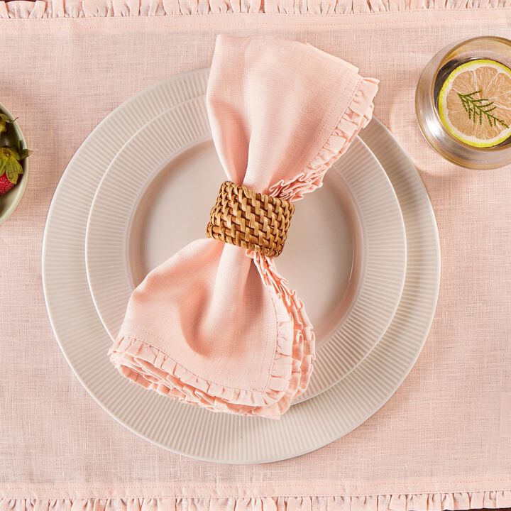 Linen Dinner Napkins - Juliette Ruffle