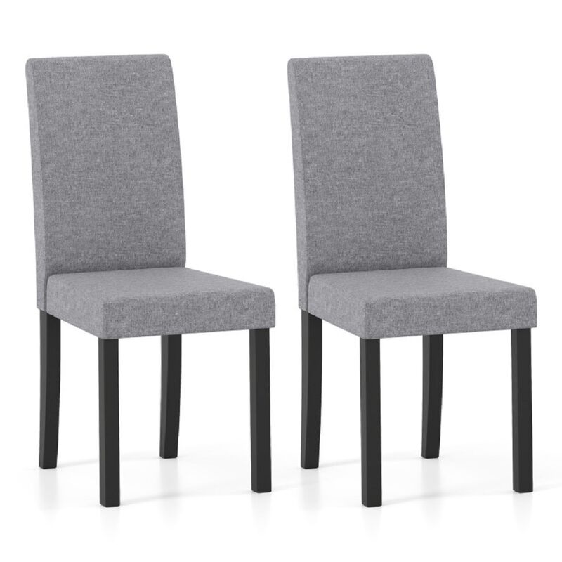 Mid-Century Modern Parsons Dining Chairs Set of 2, Fabric Upholstered image number 0