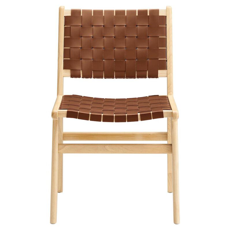 Saoirse Leather Wood Dining Side Chair Set of 2 image number 6