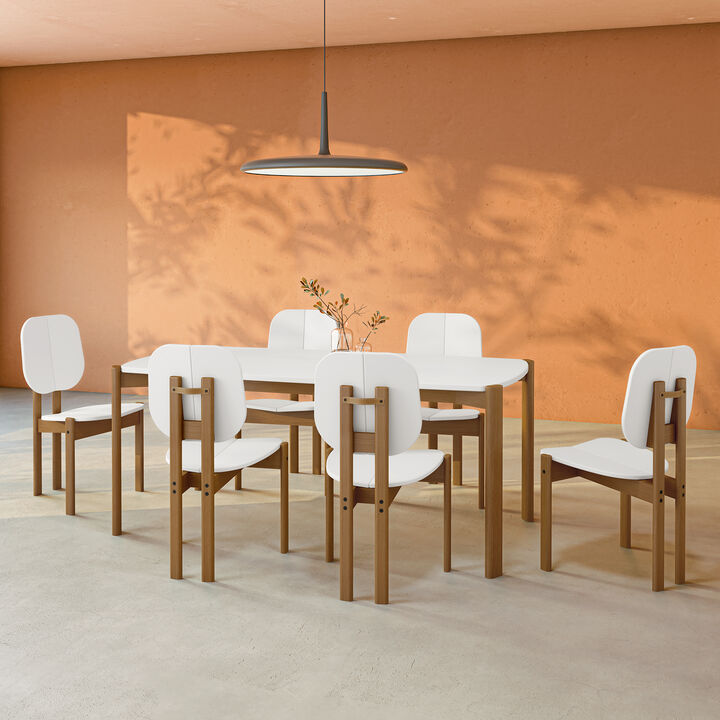 Gales White 7-Piece Dining Set